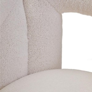 Evana Ivory Boucle Statement Chair