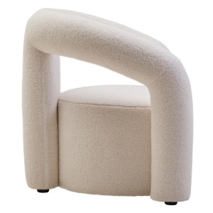 Evana Ivory Boucle Statement Chair
