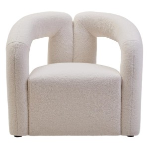 Evana Ivory Boucle Statement Chair