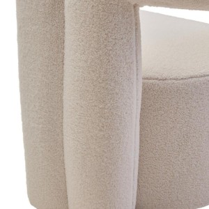 Evana Ivory Boucle Statement Chair