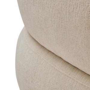 Codie Ivory Chenille Curved Chair