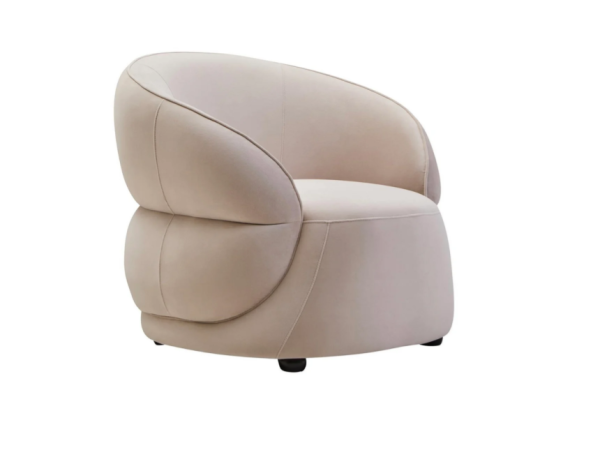 Farrah Stone Velvet Curved Chair