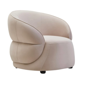 Farrah Stone Velvet Curved Chair