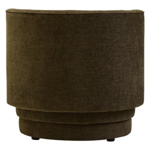 Dante Forest Green Chenille Curved Chair