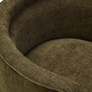 Dante Forest Green Chenille Curved Chair