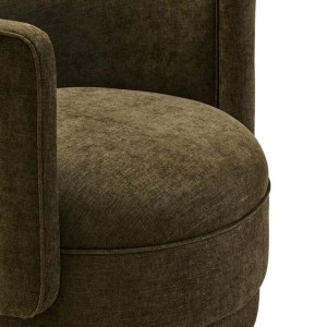Dante Forest Green Chenille Curved Chair