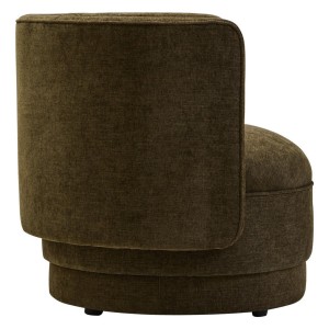Dante Forest Green Chenille Curved Chair