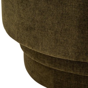 Dante Forest Green Chenille Curved Chair