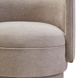 Dante Taupe Chenille Curved Chair