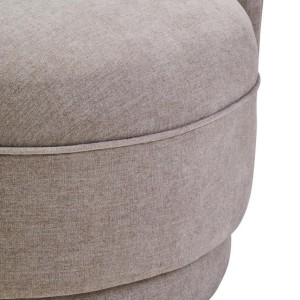Dante Taupe Chenille Curved Chair