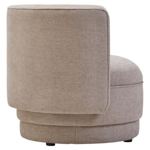 Dante Taupe Chenille Curved Chair
