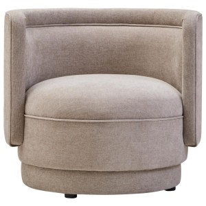 Dante Taupe Chenille Curved Chair