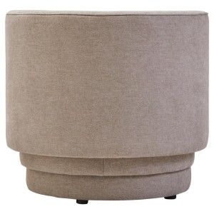 Dante Taupe Chenille Curved Chair