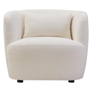 Paris Textured Cream Curved Chair