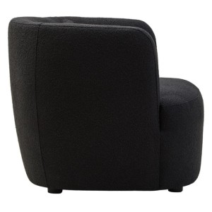 Paris Textured Black Curved Chair