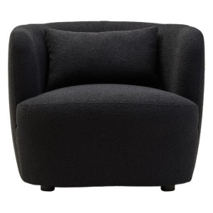 Paris Textured Black Curved Chair
