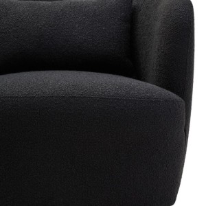 Paris Textured Black Curved Chair