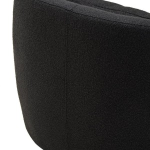 Paris Textured Black Curved Chair