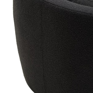 Paris Textured Black Curved Chair