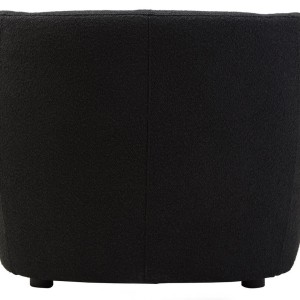 Paris Textured Black Curved Chair