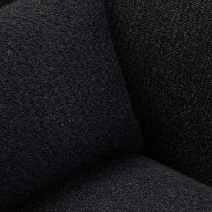 Paris Textured Black Curved Chair