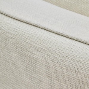 Belini Cream Linen Effect Curved Chair