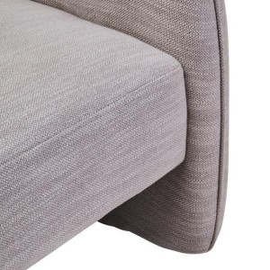 Belini Grey Linen Effect Curved Chair