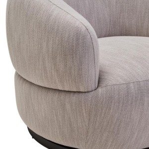 Barca Textured Grey Curved Swivel Chair