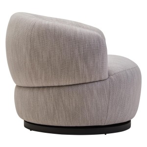 Barca Textured Grey Curved Swivel Chair