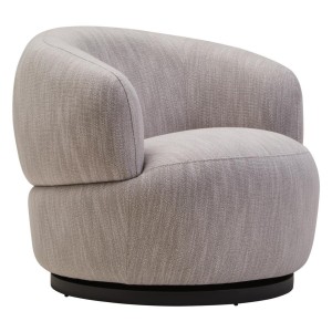 Barca Textured Grey Curved Swivel Chair