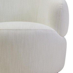 Barca Textured Cream Curved Swivel Chair