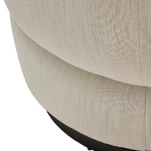 Barca Textured Cream Curved Swivel Chair