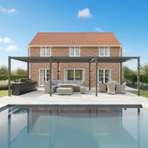 Nova - Titan 9m x 3m Aluminium Pergola - Grey