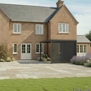 Titan Aluminium Vertical Louvre Side Panel - 1.2m x Single Panel in Graphite Grey