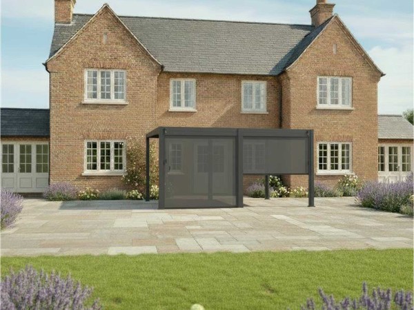 Nova - 2.6m Pull Down Screen for Titan Pergolas - Grey