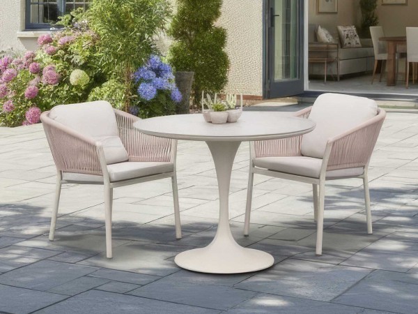 Nova - Hayden 2 Seat Round Bistro Set - Pebble