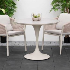 Nova - Hayden 2 Seat Round Bistro Set - Pebble