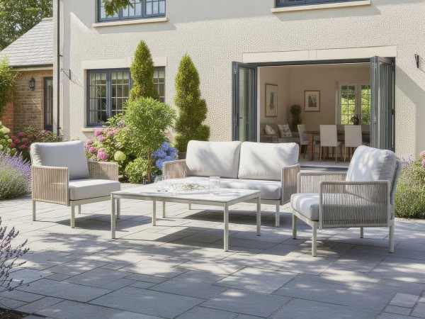 Nova - Hayden 2 Seater Sofa Set with Rectangular Coffee Table - Pebble