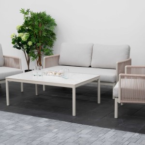 Nova - Hayden 2 Seater Sofa Set with Rectangular Coffee Table - Pebble