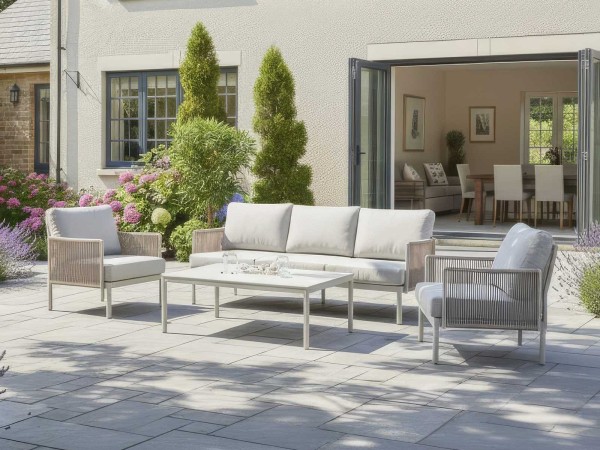 Nova - Hayden 3 Seater Sofa Set with Rectangular Coffee Table - Pebble