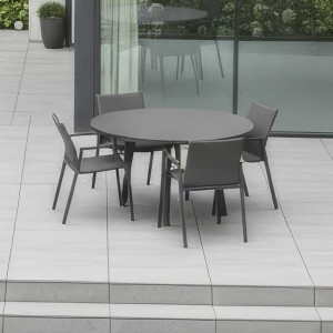 Nova - Phoenix 4 Seat 1.2m Round Dining Set - Grey