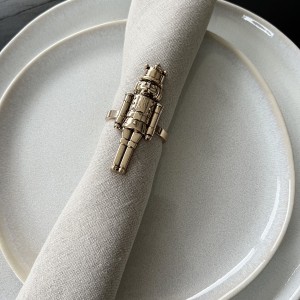 Gold Nutcracker Napkin Ring
