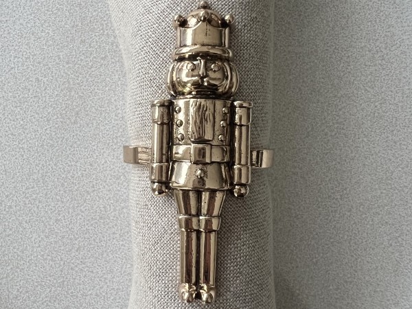 Gold Nutcracker Napkin Ring