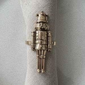 Gold Nutcracker Napkin Ring