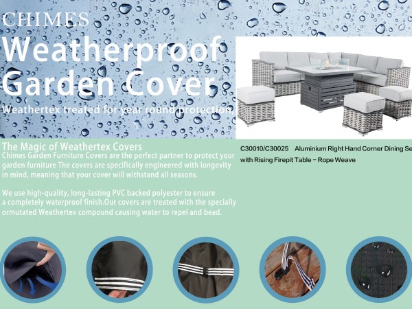 Cover Pack for Chimes Monaco Right Hand Corner Firepit Set