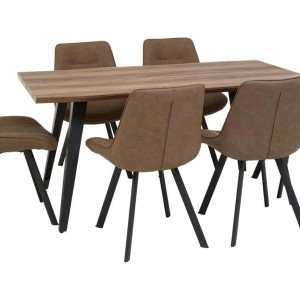 Westfield Brown Dining Table with 6 Chairs Set