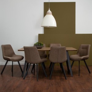 Westfield Brown Dining Table with 6 Chairs Set