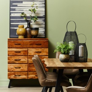 Westfield Brown Dining Table with 6 Chairs Set