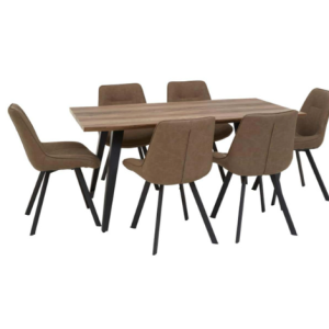Westfield Brown Dining Table with 6 Chairs Set