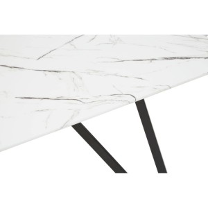 Westley Marble Effect Dining Table with 6 Chairs Set